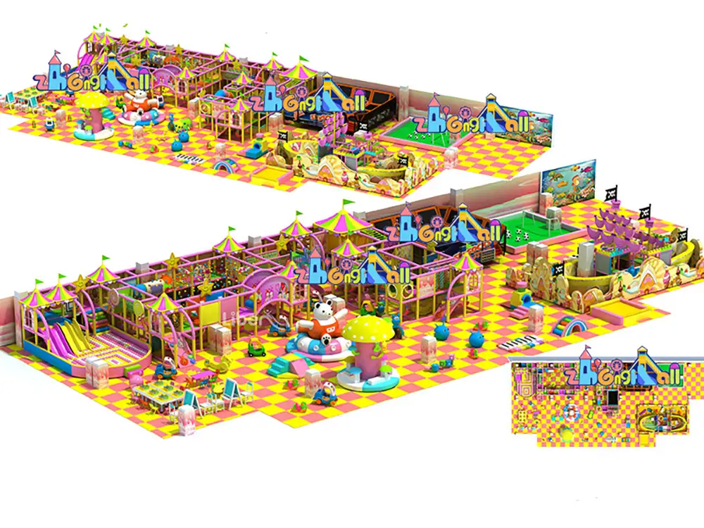 Candy Theme Indoor Playground with Dynamic Equipment