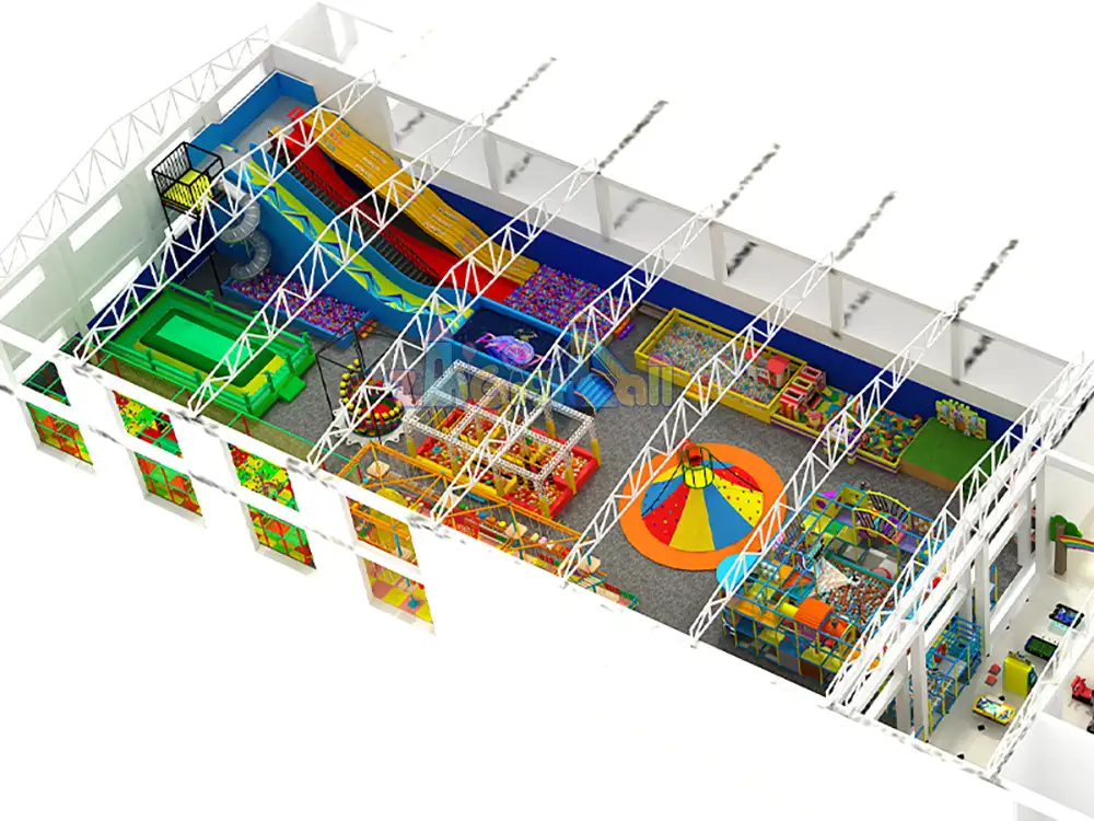 Prpfessional Complex Children's Indoor Trampoline Park with Climbing Wall