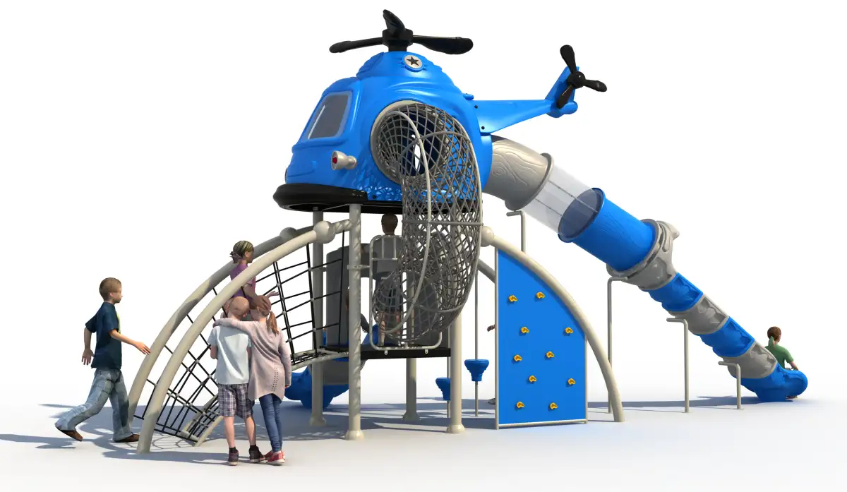 New-Style Public Park Children Playground Helicopetr Plansttic Equipments