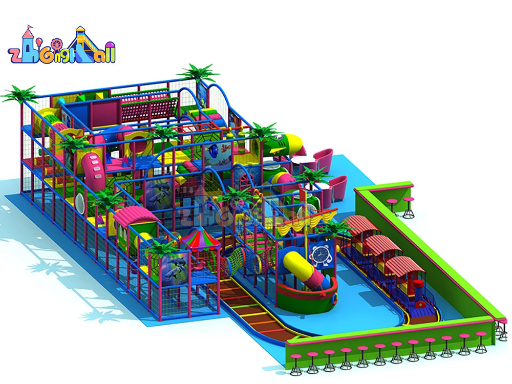 Hot Sale Adventure Park with Ninja Course Indoor Playground