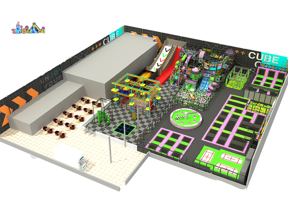 indoor playground trampoline park complex