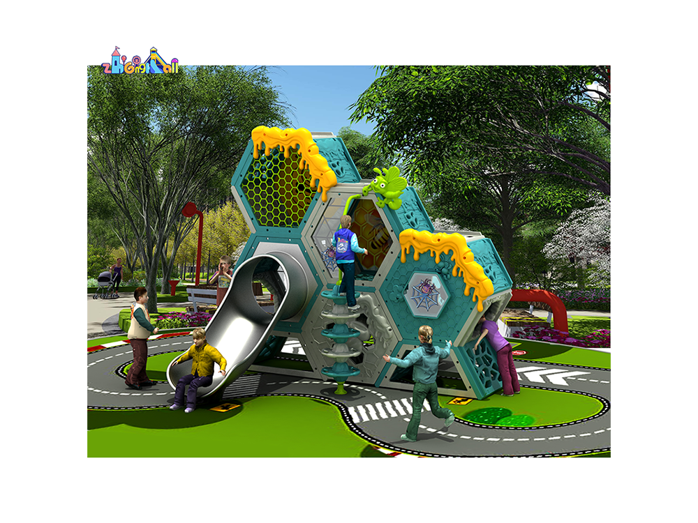 Honeycomb Hive Kids Playset with Slide and Climbing Fun