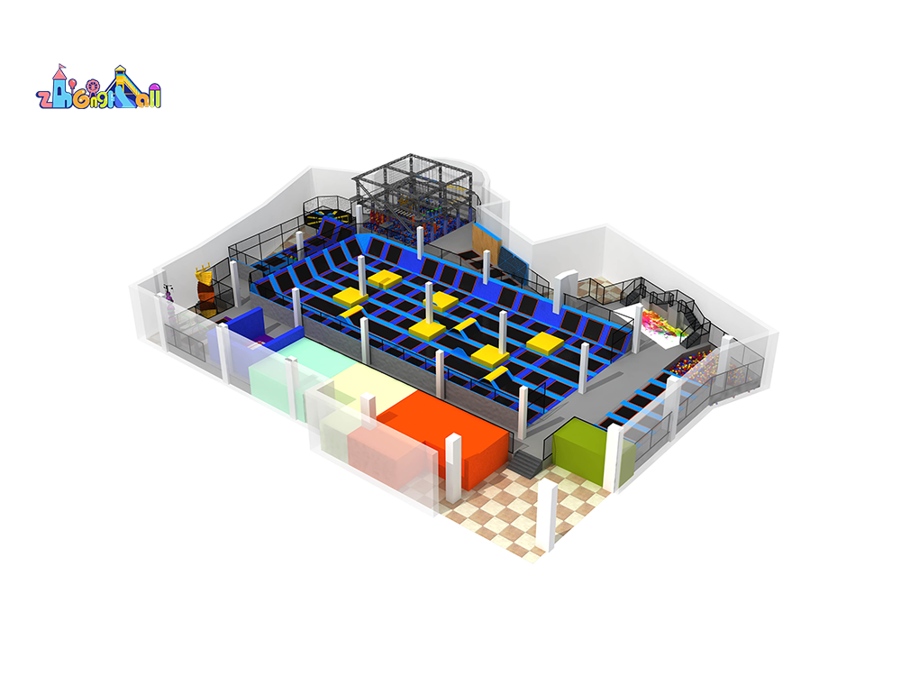 Large Indoor Playground Equipment with Trampoline Park – Ultimate Kids Activity Center with Foam Pit and Obstacle Course