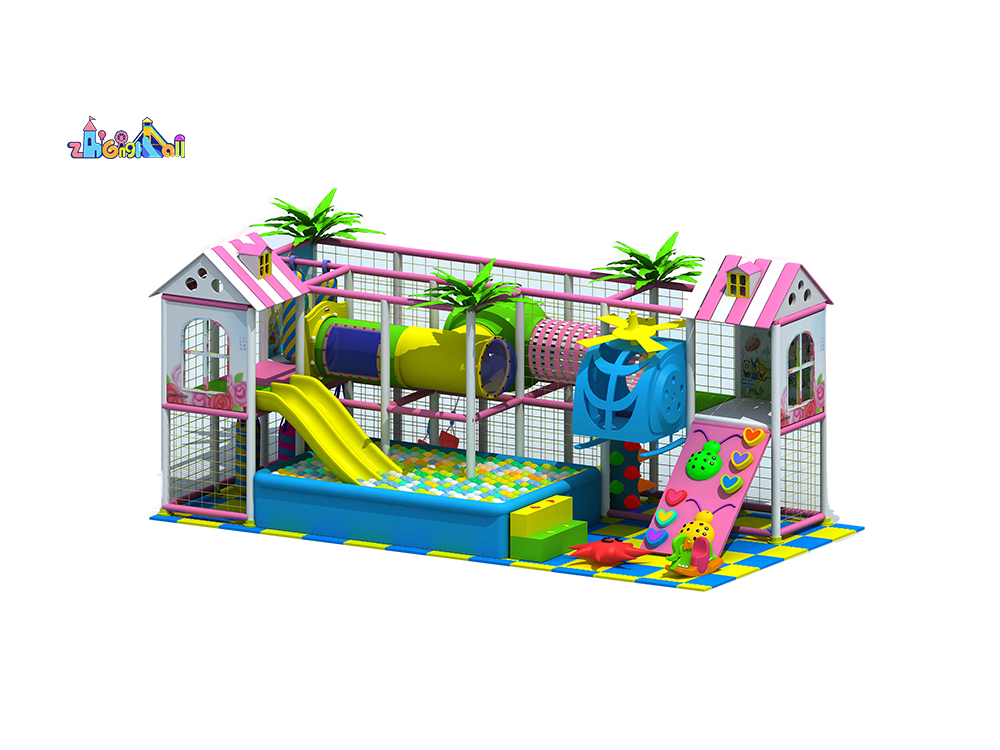 Multi-Functional Indoor Playground Adventure Castle with Slides, Ball Pit, and Climbing Zone