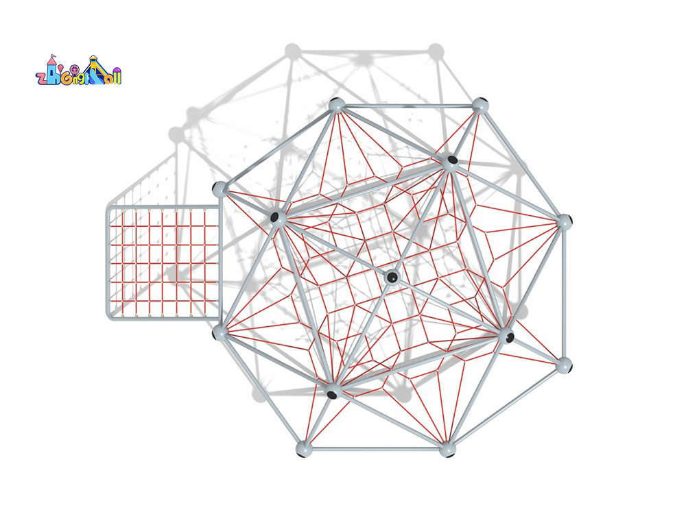 Polygon climbing rope net equipment for outdoor playground
