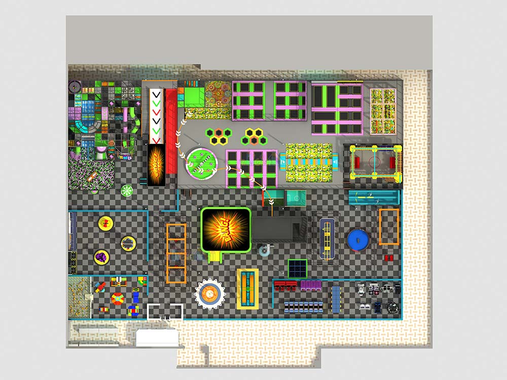 2400㎡ Trampoline Park Equipment Design