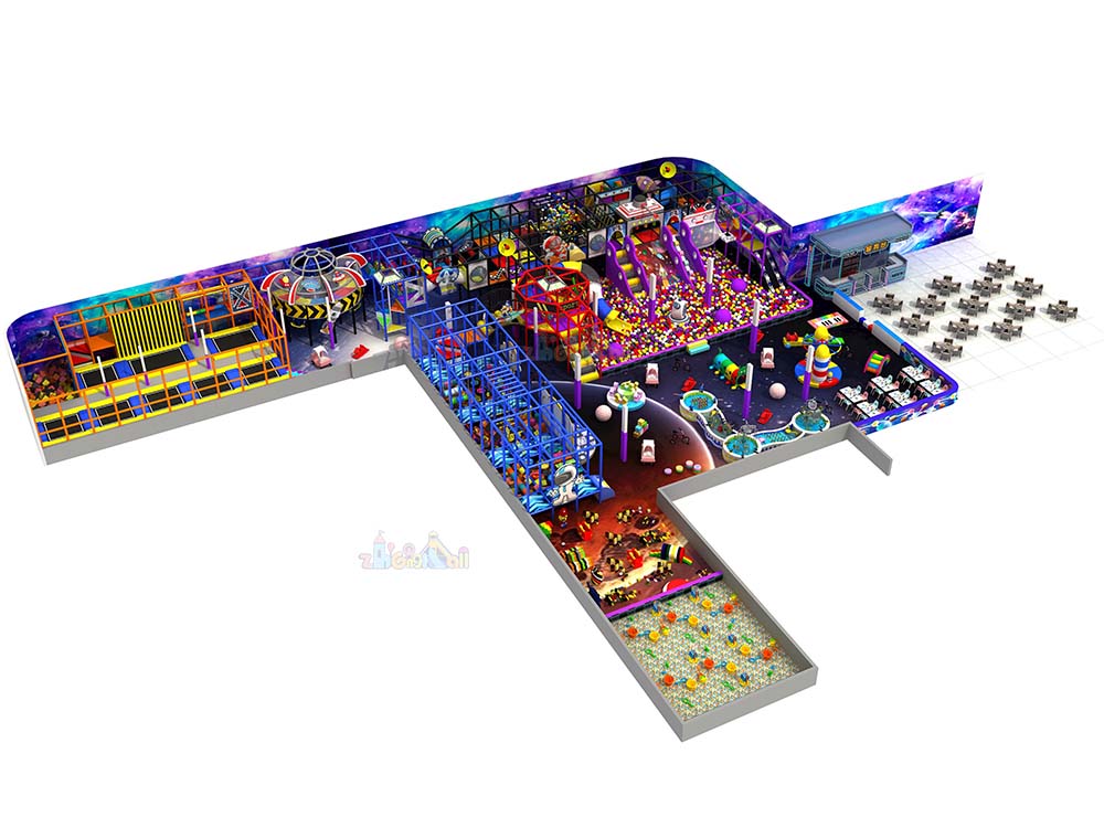 1000㎡ Space Theme Indoor Commercial Playground Equipment