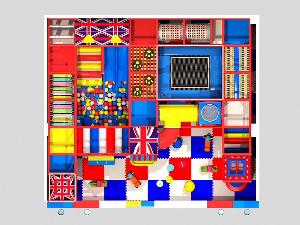 80㎡ British Cultural Theme Indoor Playground Equipment