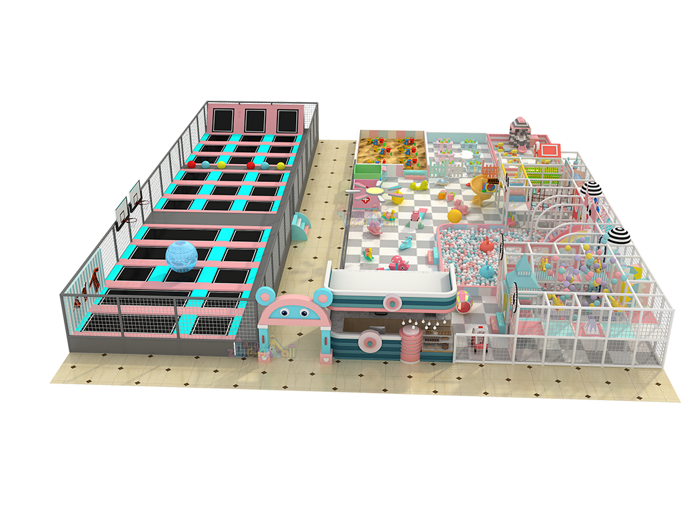 750㎡ Ultimate Macaron-Themed Commercial Jumpscape Trampoline Park Experience Equipment