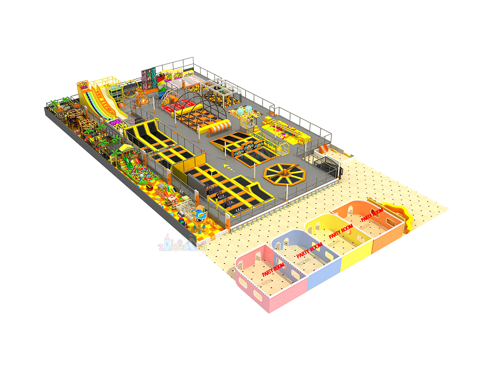 2830㎡ Vibrant Fun-Filled Trampoline Park Equipment For Sale