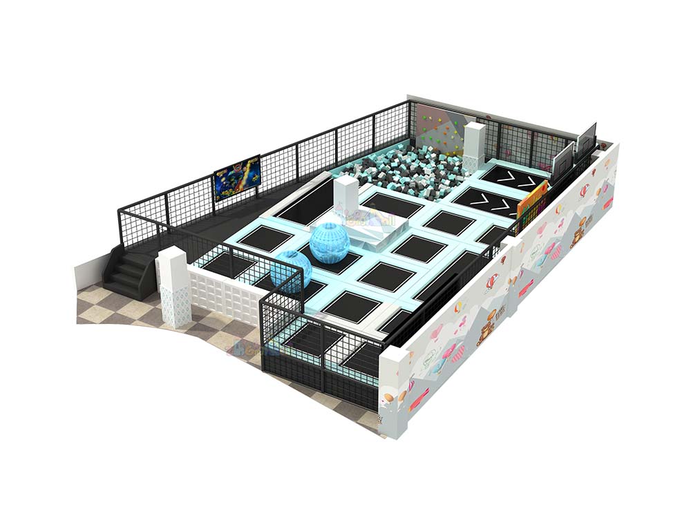 218㎡ Dynamic Entertainment Zone Trampoline Park Design Blueprint