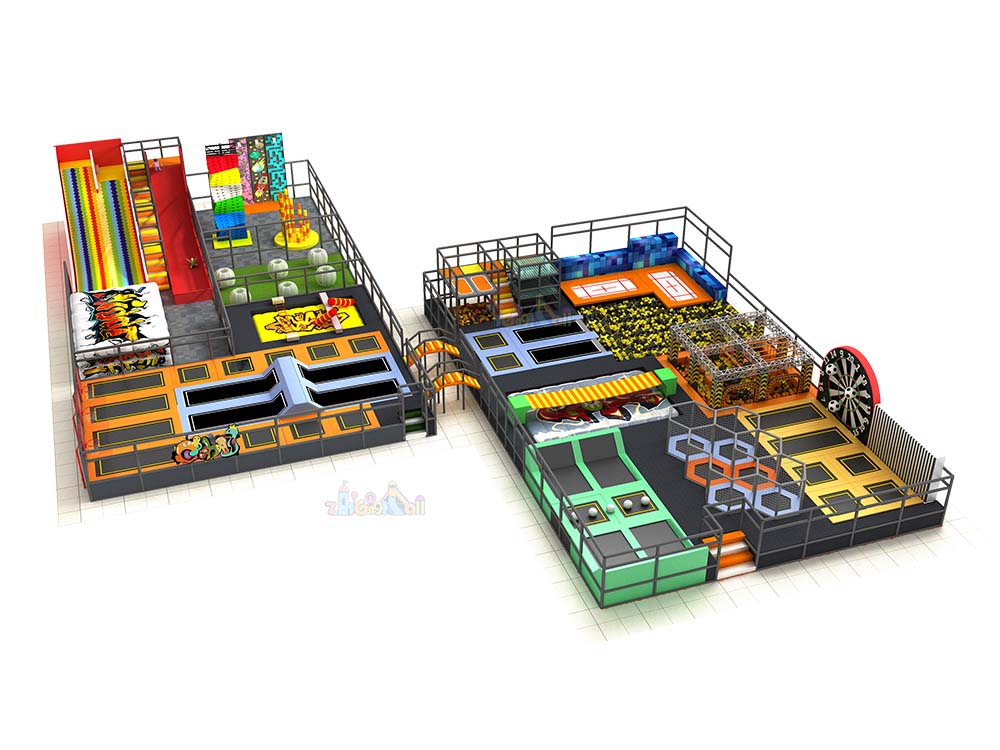 1040㎡ Dynamic Jumpscape Trampoline Park Design and Entertainment Complex