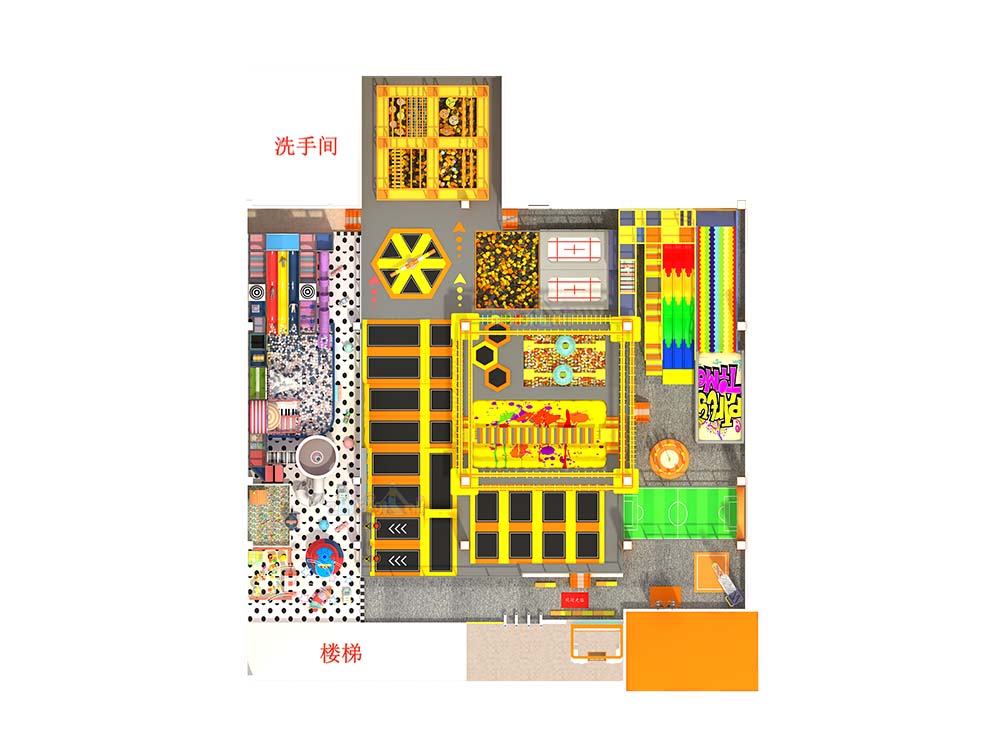 1284㎡ Entertainment Central Family-Friendly Interactive Indoor Playground Complex