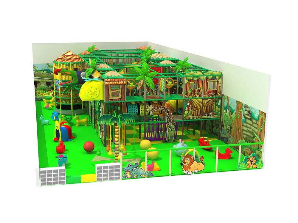 276 ㎡ Vibrant, Safe And High Quality Jungle Theme Indoor Playground Adventure Realm