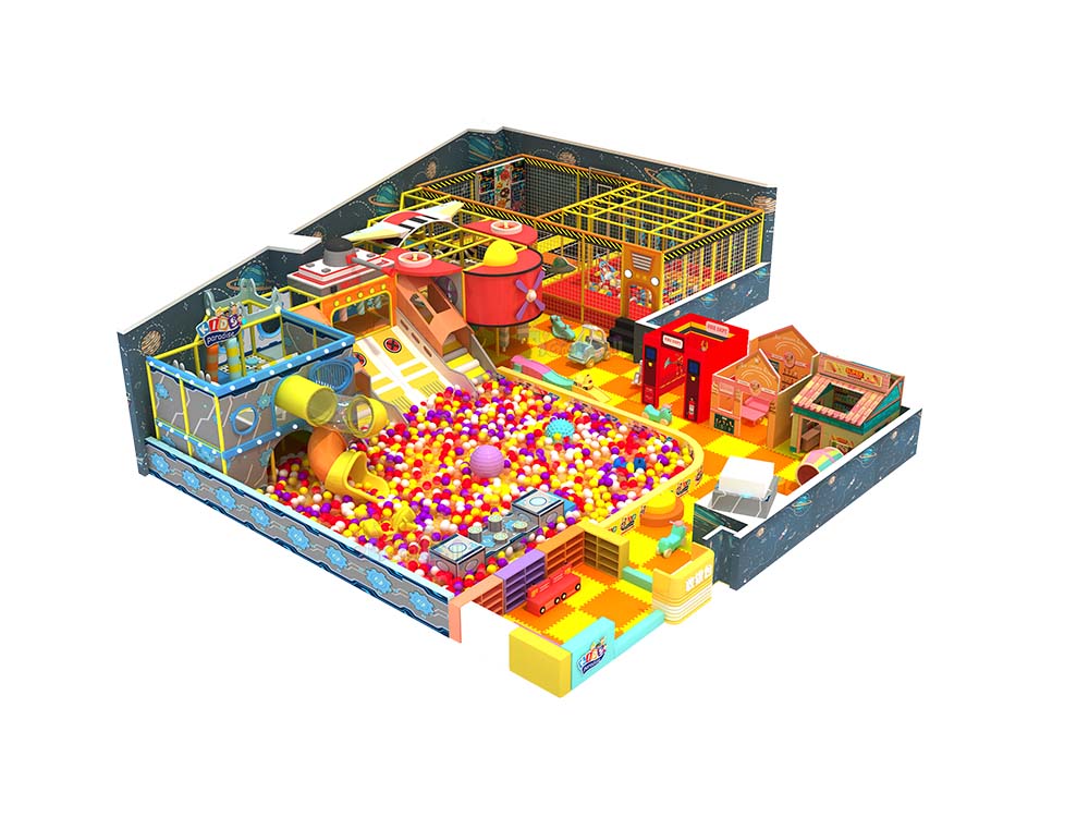 250㎡ Indoor Playground with Colorful Balls & Climbing Frames