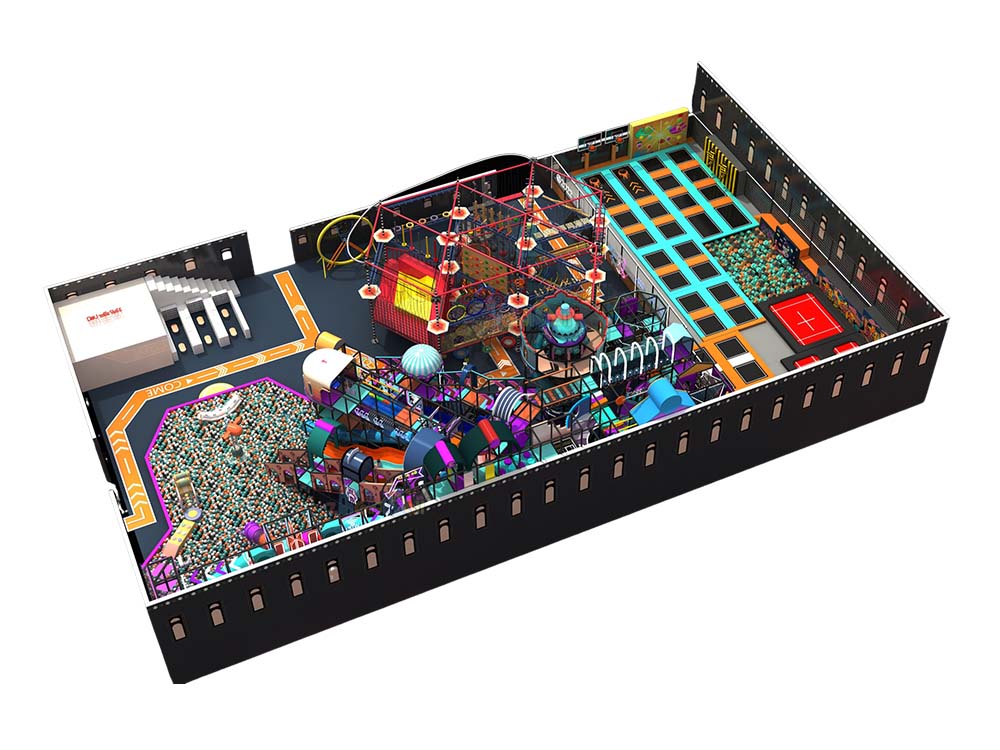 1600㎡ Vibrant & Exciting Black Themed Indoor Playground