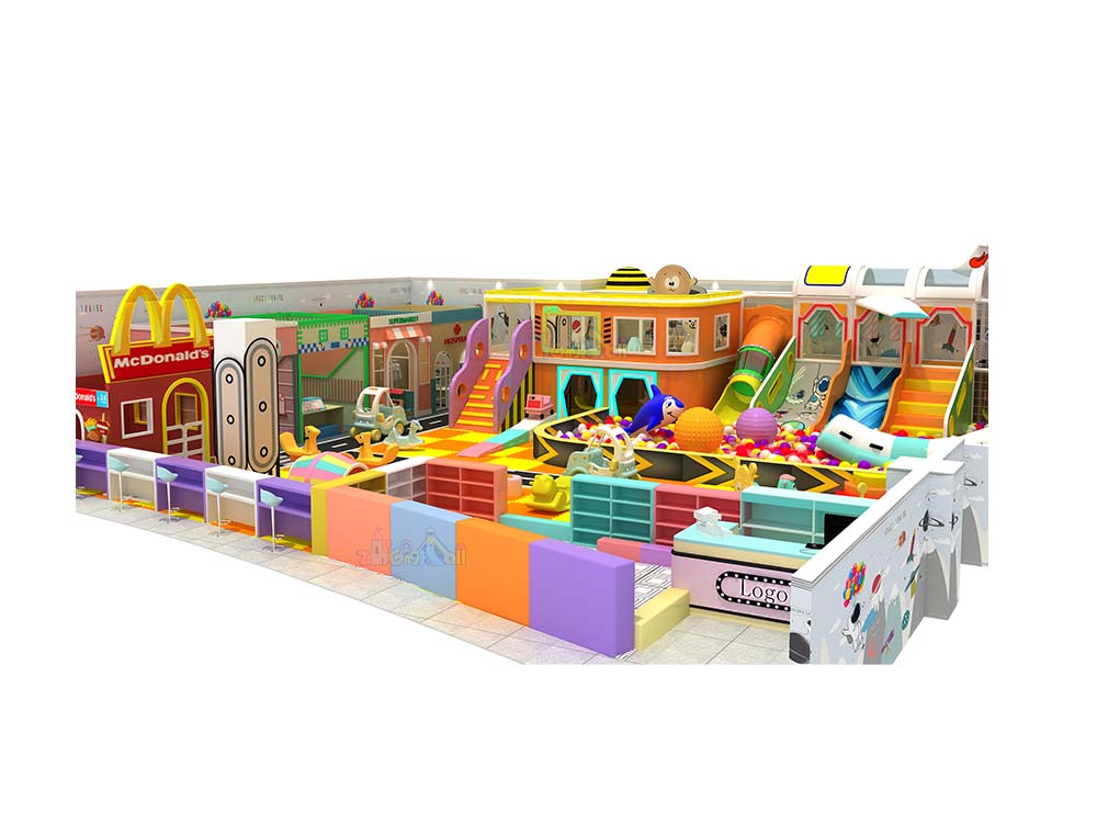 337㎡ Candy Theme Vibrant Indoor Playground with Slides, Climbing Frames, and Fun Games for All Ages