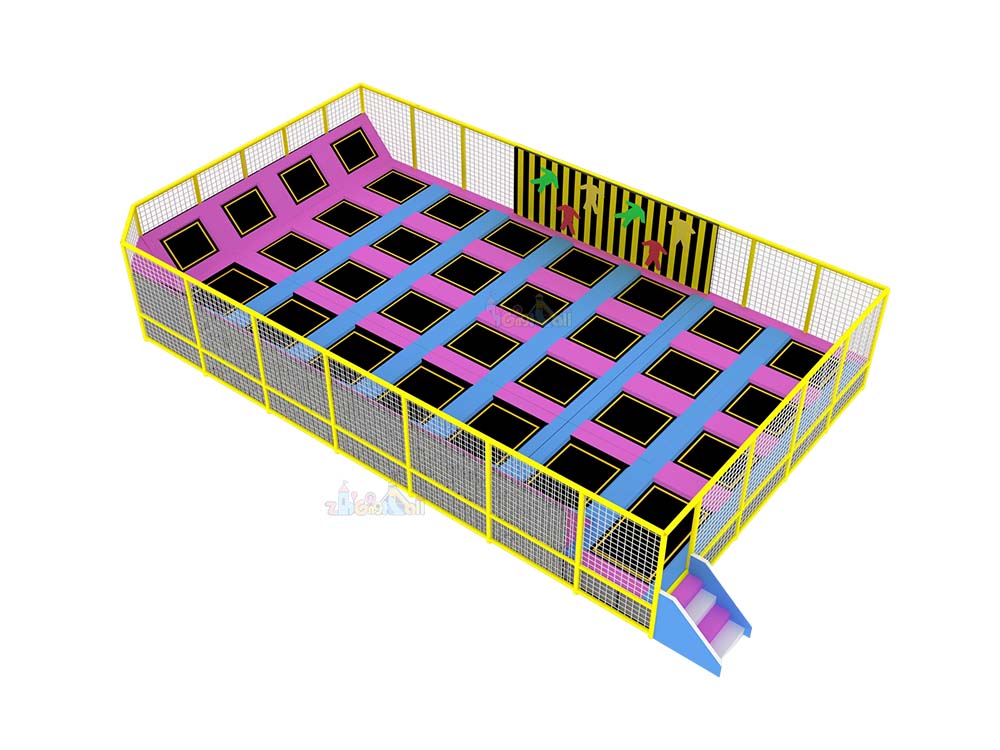 158㎡ Unique Multi-Zone Indoor Commercial Trampoline Park with Colorful