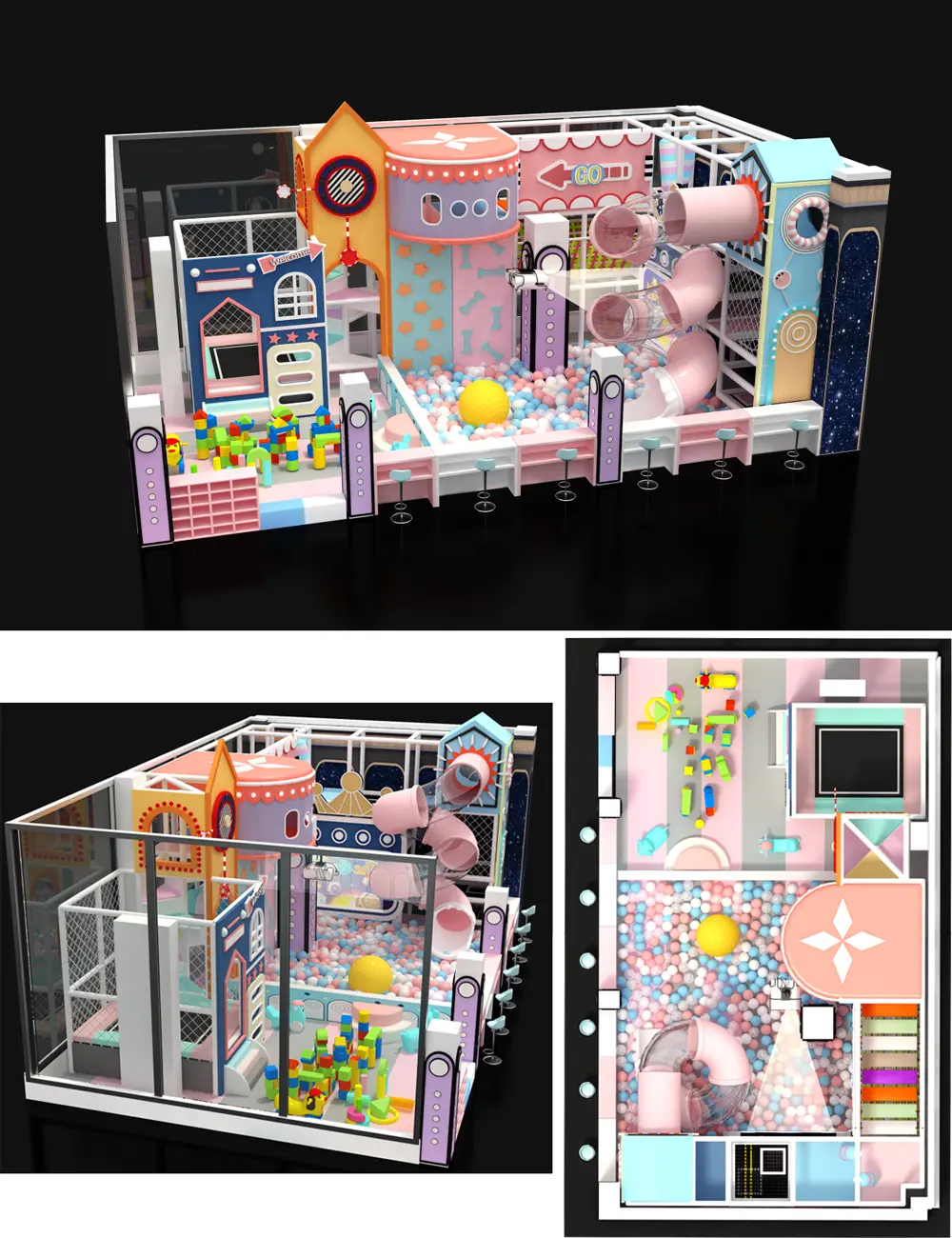 3D rendering and environmental design of Taizhou Children's Indoor Playground