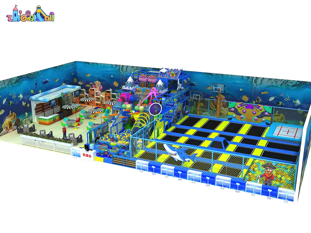 Custom ocean theme softplay indoor playgrounds for children ZH-OC-02