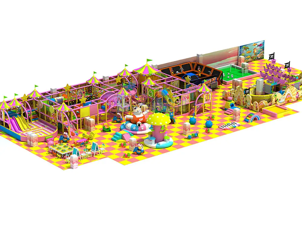 Candy Theme Indoor Playground with Dynamic Equipment