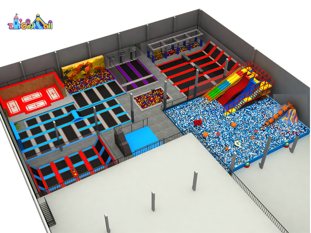 Commercial Indoor Trampoline Park With Kids Preferred Items