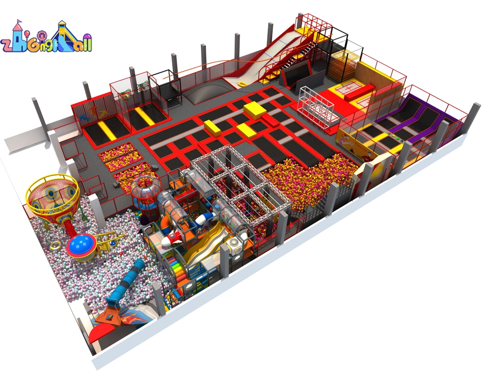  Amusement Indoor Trampoline Park With Ball Pit ZH-JUMP-11