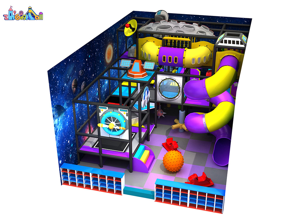 Space theme indoor plaground equipment for kids