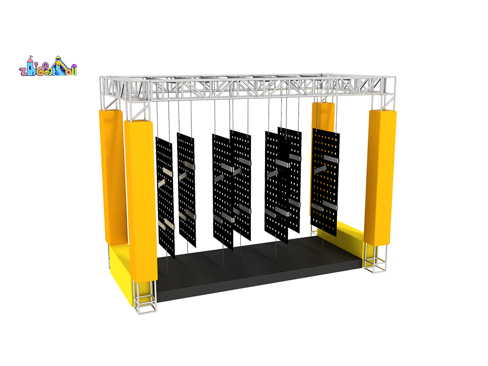 Indoor playground Trampoline Park Ninja Space course equipment