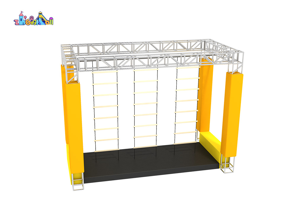 Popular indoor playground children's ninja course space obstacle challenge