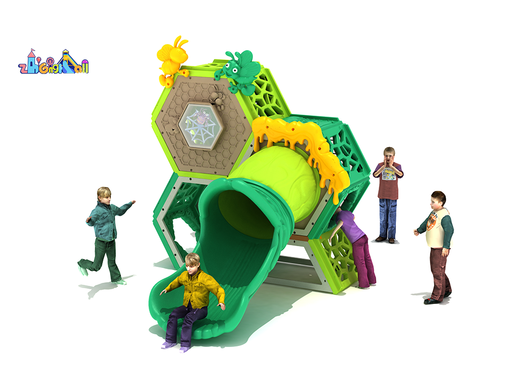 Multi-Level Hexagonal Adventure Playground with Insect Them