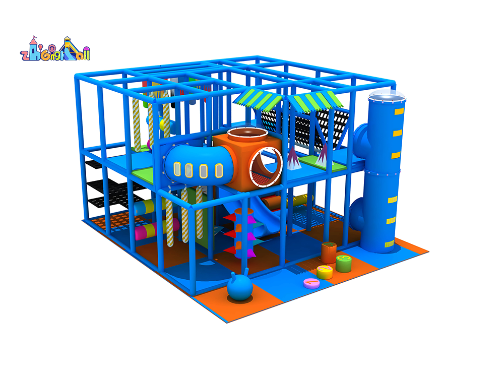 Multifunctional Indoor Playground Equipment for Kids – Colorful Adventure Play Structure with Slides, Tunnels, and Climbing Nets