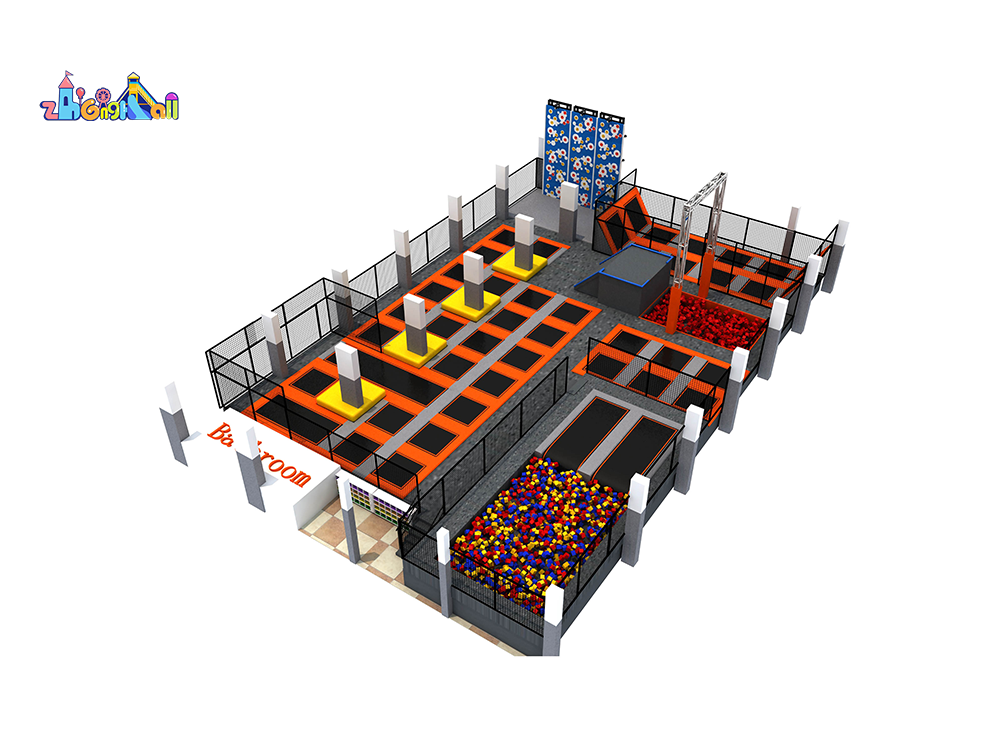 Indoor Trampoline Park Playground Equipment – High-Energy Kids Activity Zone with Foam Pit, Climbing Wall, and Ball Pit