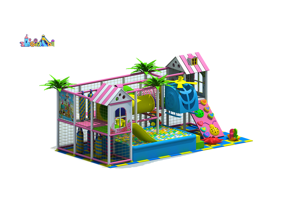 Multi-Functional Indoor Playground Adventure Castle with Slides, Ball Pit, and Climbing Zone