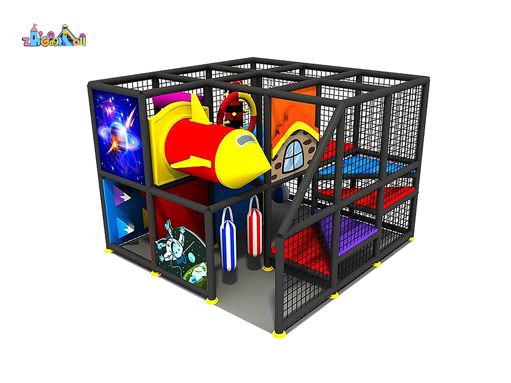 Compact Indoor Space-Themed Playground with Interactive Elements