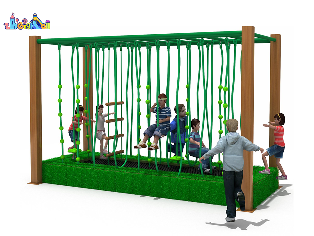 Outdoor Playground Rope Obstacle Course for Enhancing Kids’ Motor Skills