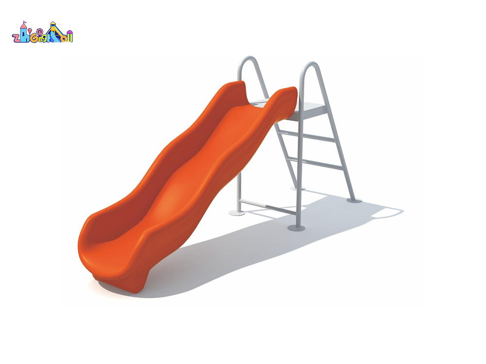 Durable Outdoor Playground Slide with Bright Orange Design