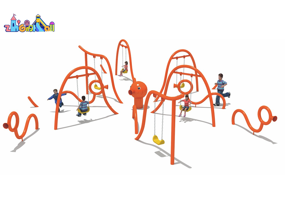 Fun and Unique Multi-Swing Structure for Outdoor Playground Adventures