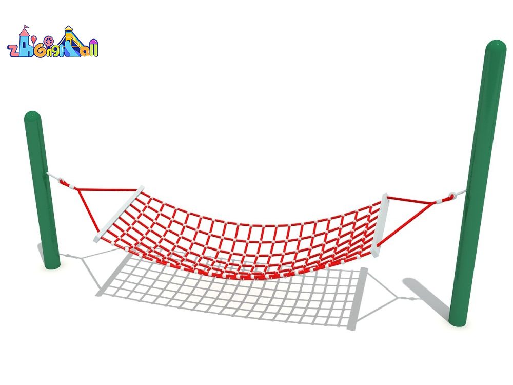 Durable Outdoor Playground Hammock with Red Rope Design