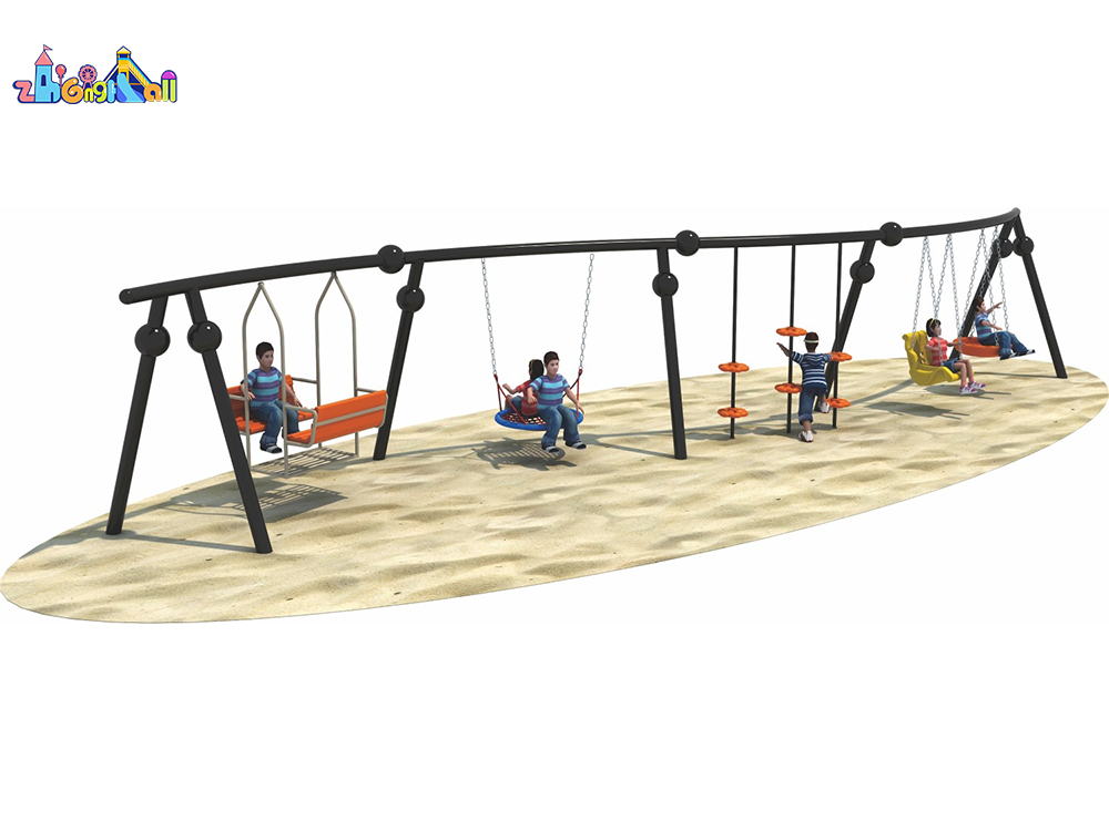 Modern Swing and Climbing Frame for Fun Outdoor Playground Adventures