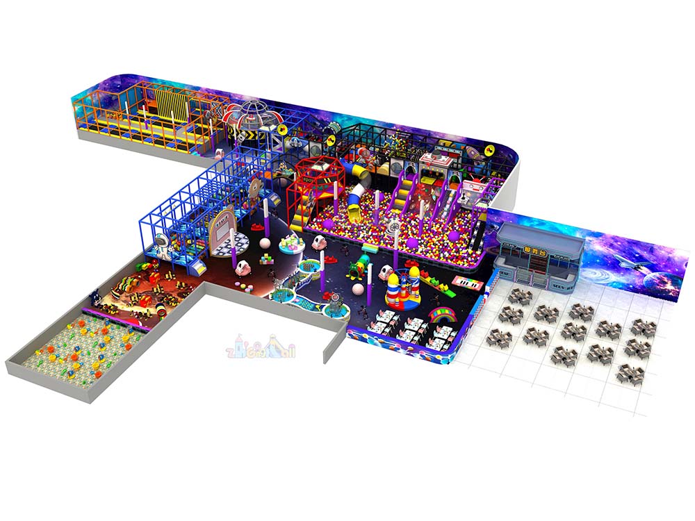 1000㎡ Space Theme Indoor Commercial Playground Equipment