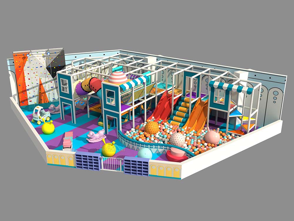 120㎡ Indoor Commercial Playground With Climbing Wall