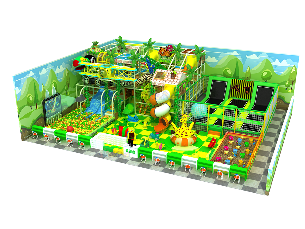 598㎡ Vibrant Jungle Adventure Indoor Playground Equipment For Sale