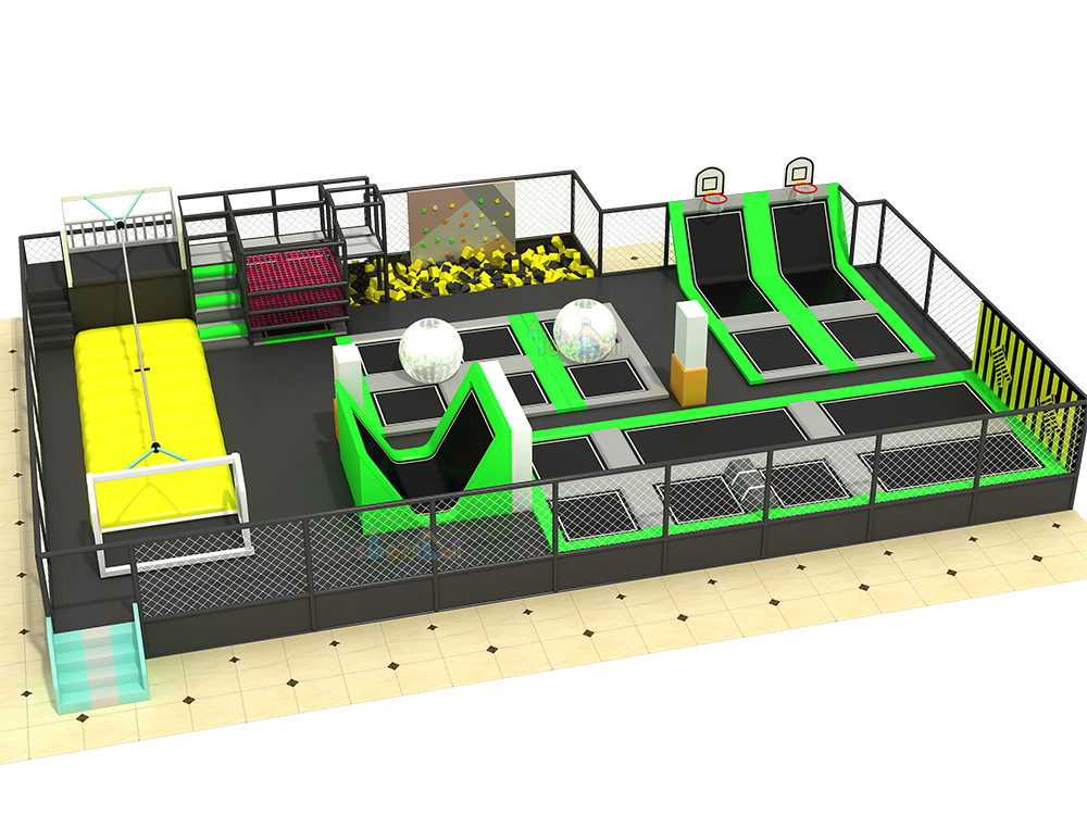 920㎡ Eco-Friendly Commercial Jump and Slide Trampoline Park Value Package