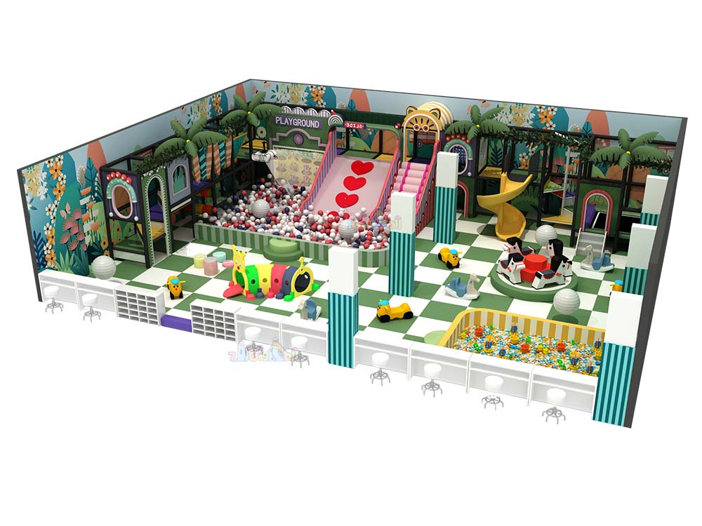 169㎡  Jungle Theme Colorful Indoor Playground with Diverse Zones 