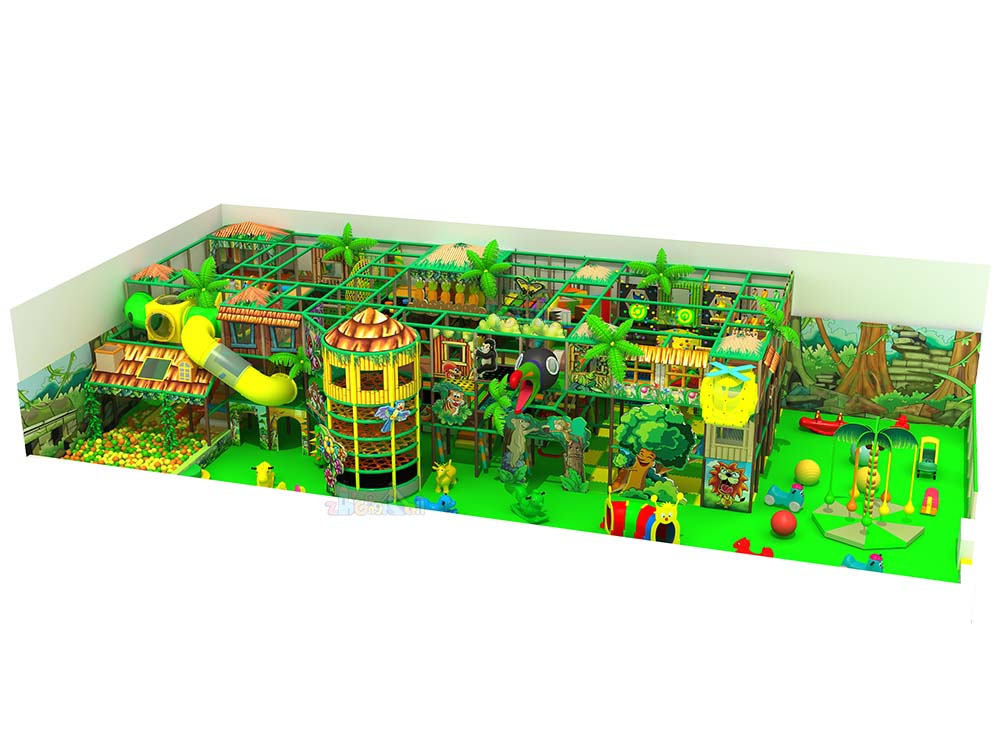 276 ㎡ Vibrant, Safe And High Quality Jungle Theme Indoor Playground Adventure Realm