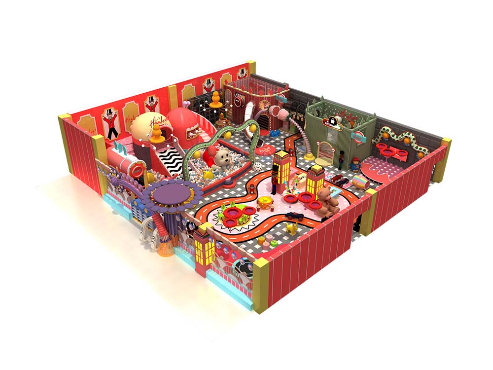 340 ㎡ Vibrant Red and Yellow Indoor Playground with Diverse Amenities